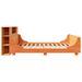 Cadre de lit sans matelas cire marron 200x200cm bois pin massif - Photo n°7