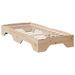 Cadre de lit sans matelas empilable 100x200 cm bois massif - Photo n°2