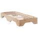 Cadre de lit sans matelas empilable 100x200 cm bois massif - Photo n°7