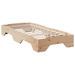 Cadre de lit sans matelas empilable 75x190 cm bois massif - Photo n°7