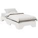 Cadre de lit sans matelas empilable blanc 80x200 cm bois massif - Photo n°4