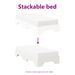 Cadre de lit sans matelas empilable blanc 80x200 cm bois massif - Photo n°8