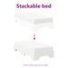 Cadre de lit sans matelas empilable blanc 90x200 cm bois massif - Photo n°8