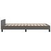 Cadre de lit sans matelas gris 90x190 cm similicuir - Photo n°7