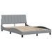 Cadre de lit sans matelas gris clair 120x200 cm tissu - Photo n°6