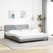 Cadre de lit sans matelas gris clair 180x200 cm tissu - Photo n°1