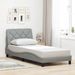 Cadre de lit sans matelas gris clair 80x200 cm tissu - Photo n°1