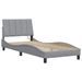 Cadre de lit sans matelas gris clair 90x190 cm tissu - Photo n°3