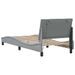 Cadre de lit sans matelas gris clair 90x190 cm tissu - Photo n°8