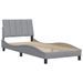 Cadre de lit sans matelas gris clair 90x200 cm tissu - Photo n°4