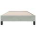 Cadre de lit sans matelas gris clair 90x210 cm velours - Photo n°5