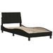 Cadre de lit sans matelas noir 90x200 cm tissu - Photo n°4