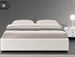Cadre de lit simili blanc avec rangement Studi 160 - Photo n°2