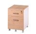 Caisson de bureau 2 tiroirs HUBLO blanc avec plumier – Rangement mobile pour dossiers suspendus - Photo n°1