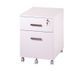 Caisson de bureau 2 tiroirs HUBLO blanc avec plumier – Rangement mobile pour dossiers suspendus - Photo n°1