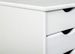 Caisson de bureau 6 tiroirs bois massif vernis blanc Rubi - Photo n°6