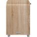 Caisson de bureau à rideau ORGA 70 cm chêne clair – Meuble mobile avec tiroirs et rangement dossiers - Photo n°1