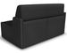 Canapé 2 places convertible avec matelas intégré tissu noir Prony - Photo n°4