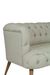 Canapé 2 places style Chesterfield tissu gris clair Wester 140 cm - Photo n°4