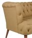 Canapé 2 places style Chesterfield tissu marron clair Wester 140 cm - Photo n°3