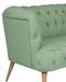 Canapé 2 places style Chesterfield tissu vert pastel Wester 140 cm - Photo n°3