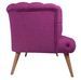 Canapé 2 places style Chesterfield tissu violet Wester 140 cm - Photo n°6