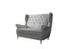 Canapé 2 places tissu gris clair capitonné Lizzi 150 cm - Photo n°1