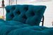 Canapé 2 places transformable en lit tissu bleu pétrole Pliaz 155 cm - Photo n°7