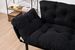 Canapé 2 places transformable en lit tissu noir Pliaz 155 cm - Photo n°4