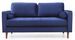 Canapé 2 places velours bleu Romuza 175 cm - Photo n°1