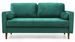 Canapé 2 places velours vert Romuza 175 cm - Photo n°1