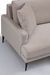 Canapé 3 places design tissu velouté beige et pieds métal noir Kombaz 205 cm - Photo n°8