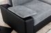 Canapé angle convertible et réversible tissu gris clair et simili noir Luzo 245 cm - Photo n°11