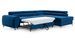 Canapé angle droit convertible avec appuis-tête réglables velours bleu foncé Lozan 275 cm - Photo n°3