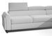 Canapé angle droit convertible simili clair blanc avec appuis-tête réglables Mazerali 300 cm - Photo n°4