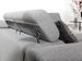 Canapé angle droit convertible tissu gris clair avec têtières réglables Nikos 265 cm - Photo n°9