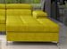 Canapé angle droit convertible tissu jaune avec appuis-tête réglables Rikaro 280 cm - Photo n°3