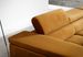 Canapé angle droit convertible tissu jaune avec appuis-tête réglables Rikaro 280 cm - Photo n°11