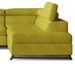 Canapé angle droit convertible tissu jaune avec têtières réglables Nikos 265 cm - Photo n°3