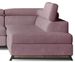 Canapé angle droit convertible tissu rose clair avec têtières réglables Nikos 265 cm - Photo n°3