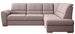 Canapé angle droit convertible tissu rose clair et pieds acier chromé Zabor 270 cm - Photo n°1