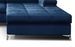Canapé angle droit convertible velours bleu marine avec appuis-tête réglables Rikaro 280 cm - Photo n°3