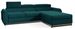 Canapé angle droit convertible velours vert pin avec appuis-tête réglables Mazerali 300 cm - Photo n°1