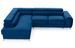 Canapé angle gauche convertible avec appuis-tête réglables velours bleu foncé Lozan 275 cm - Photo n°5