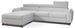 Canapé angle gauche convertible simili clair blanc avec appuis-tête réglables Mazerali 300 cm - Photo n°1