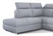 Canapé angle gauche convertible tissu gris clair avec appuis-tête réglables Kepita 260 cm - Photo n°3