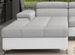 Canapé angle gauche convertible tissu gris clair et simili blanc avec appuis-tête réglables Rikaro 280 cm - Photo n°4