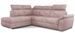 Canapé angle gauche convertible tissu rose clair avec appuis-tête réglables Kepita 260 cm - Photo n°1