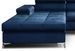 Canapé angle gauche convertible velours bleu marine avec appuis-tête réglables Rikaro 280 cm - Photo n°3