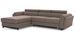 Canapé angle gauche convertible velours gris clair avec appuis-tête réglables Mazerali 300 cm - Photo n°7